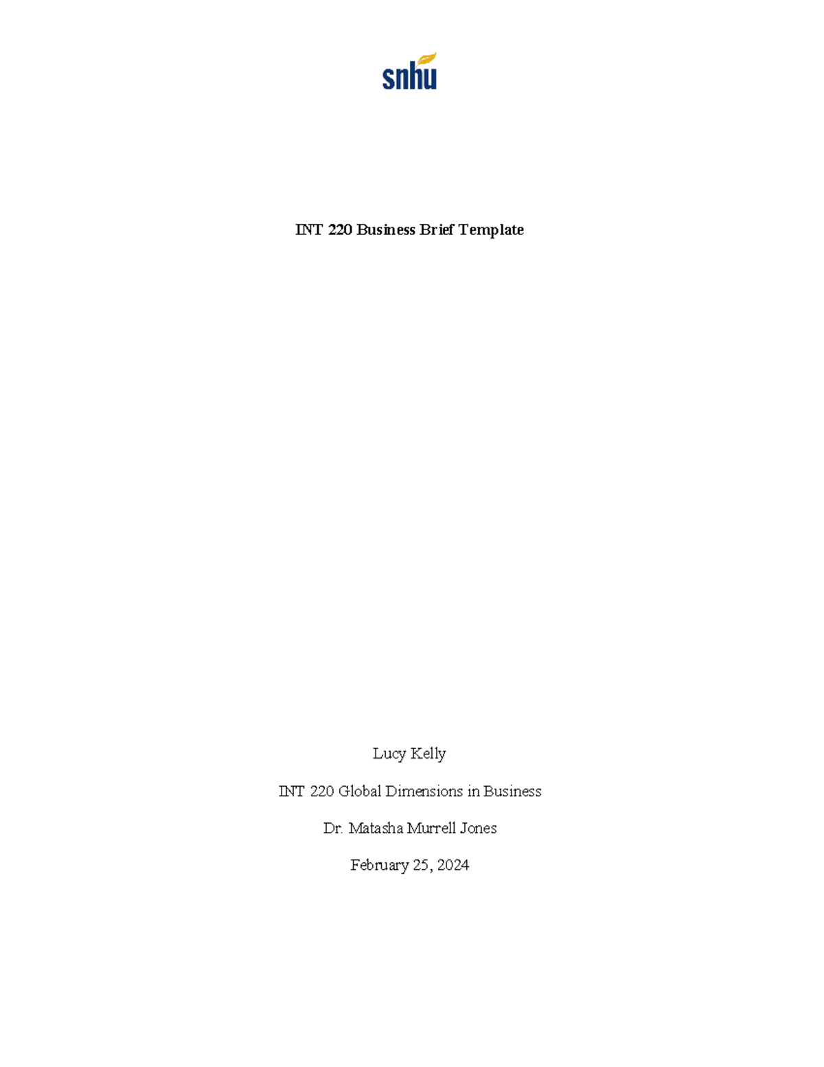 INT 220 Final Project: Strategies for Global Business Expansion in ...