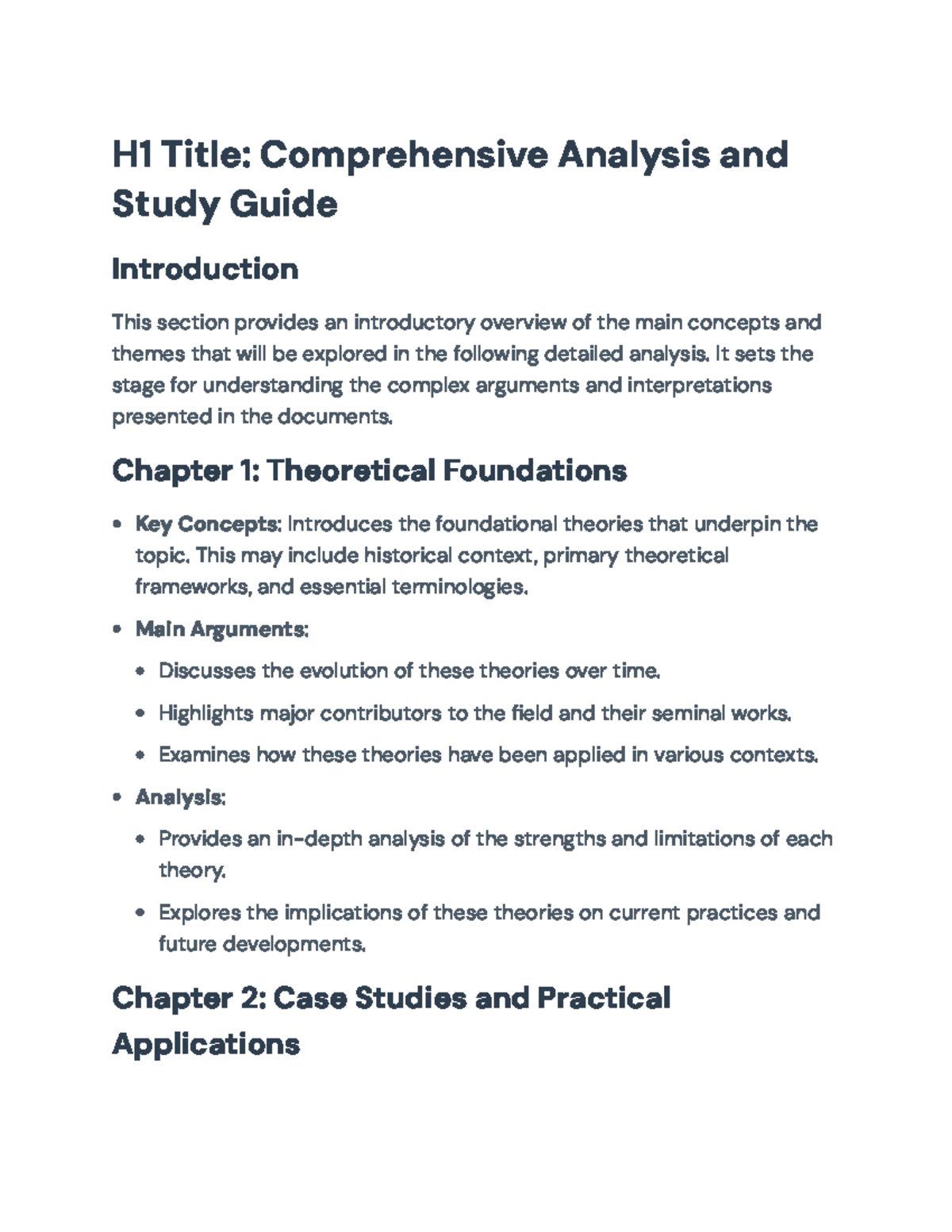 Comprehensive Study Guide: Theoretical Frameworks & Applications ...