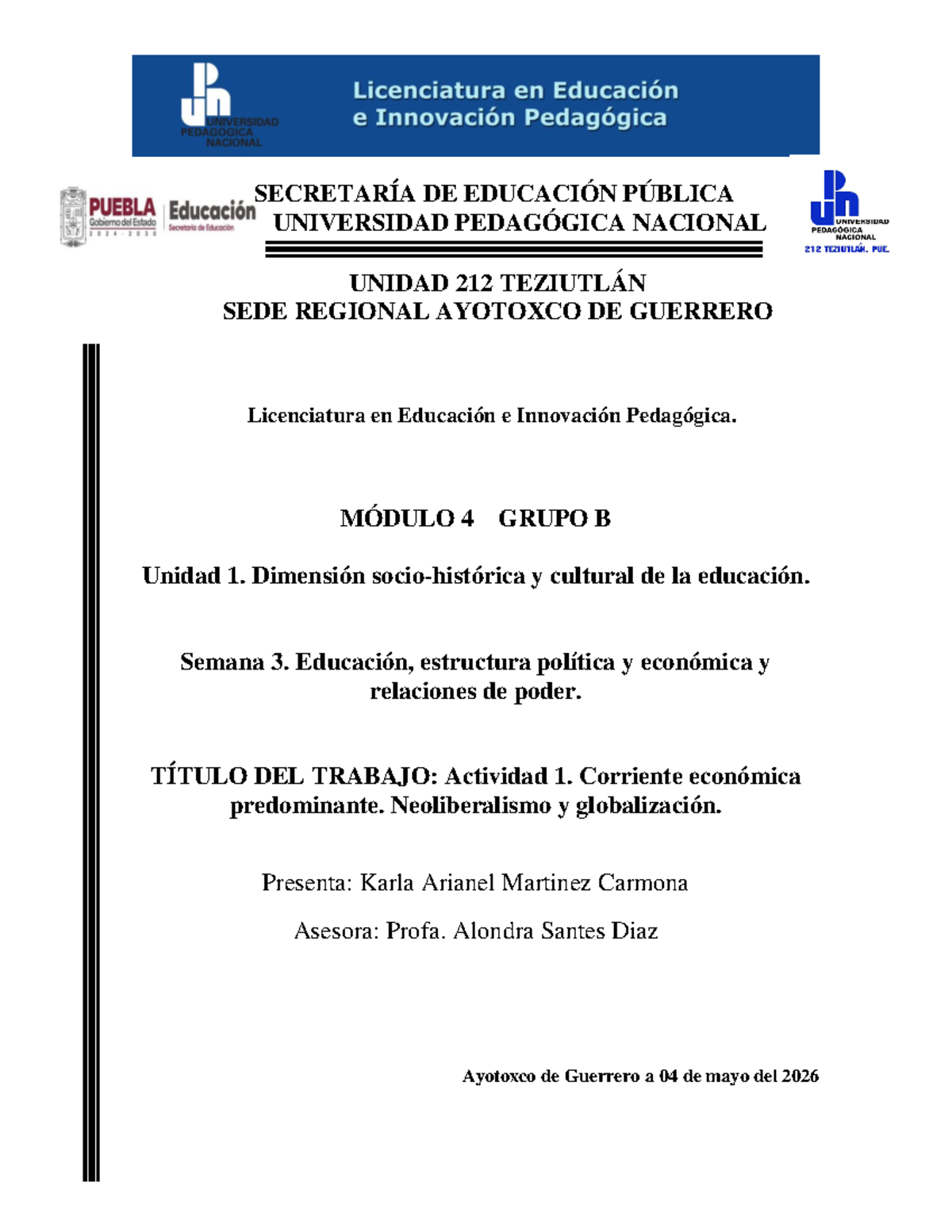 Análisis del Neoliberalismo y Globalización en la Educación - Módulo 4 ...