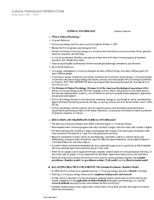 PSY 101 Chapter 1: Introduction to Organizational Psychology - Studocu