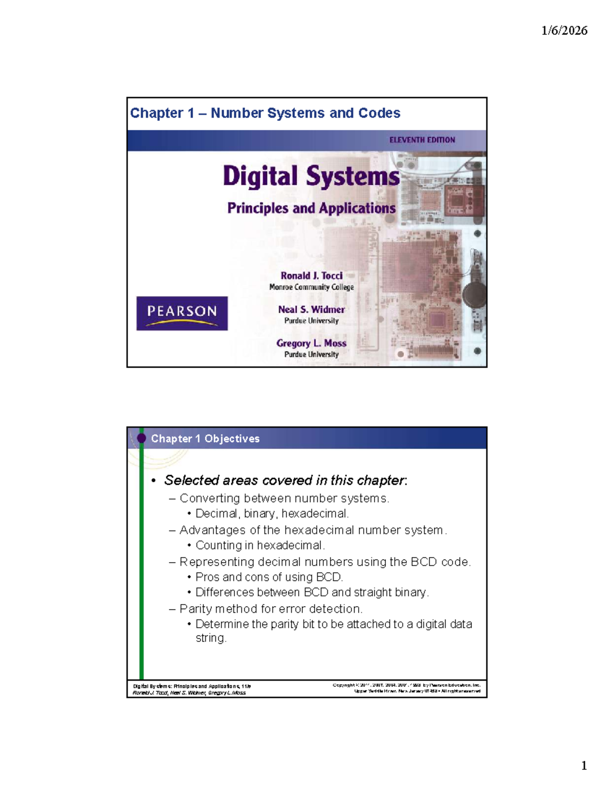 C1 - Number Systems and Codes: Key Concepts and Objectives - Studocu