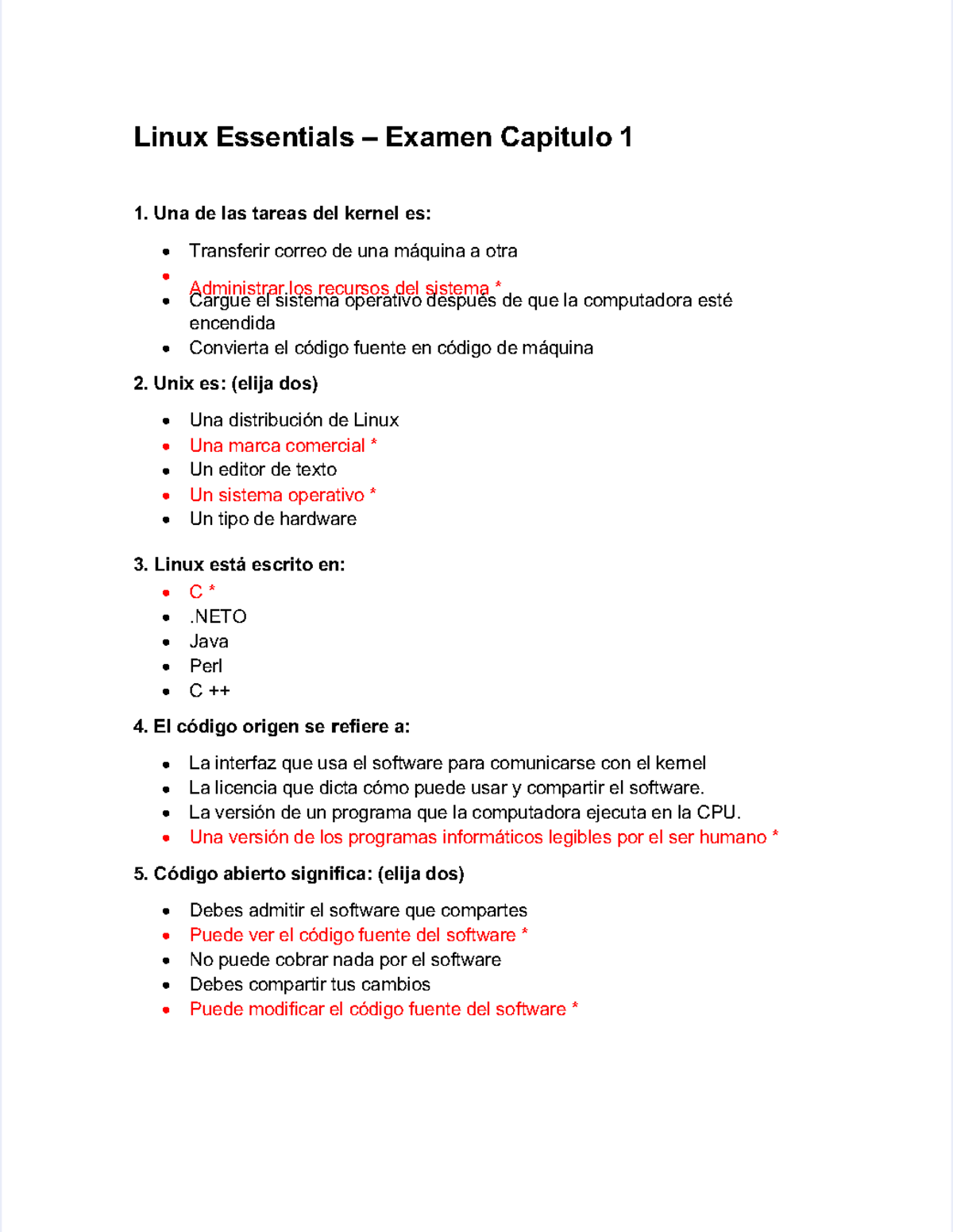 Linux Essentials Exam Solutions for Chapters 1-8 (NDG-LINUX-ES) - Studocu