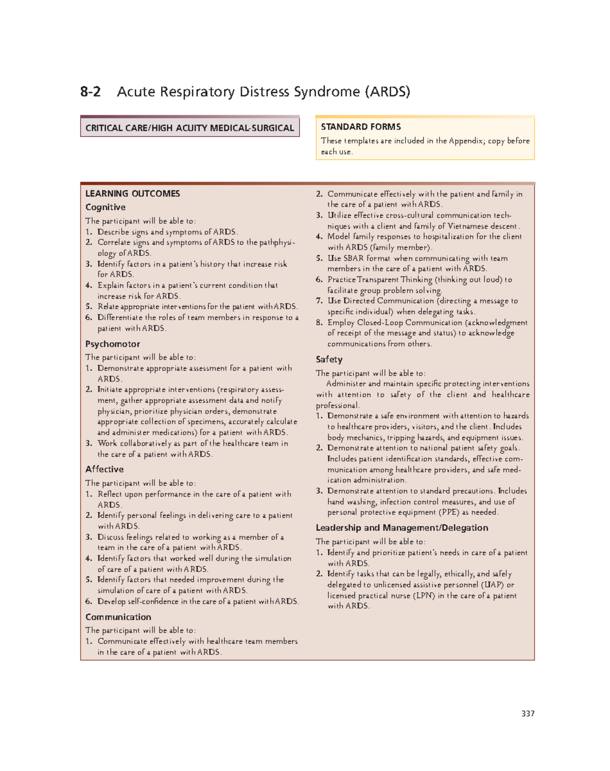 ARDS Assessment and Management: Critical Care Nursing 337-341 - Studocu