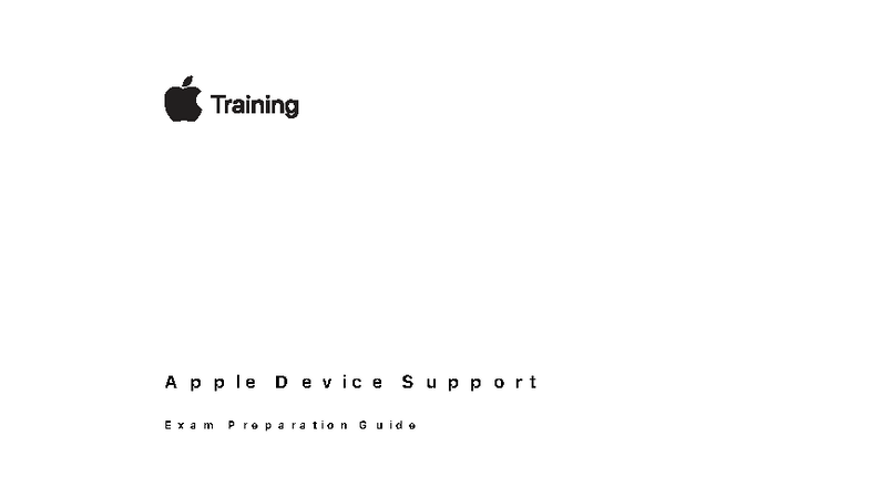 Apple Device Support Exam Prep Guide EN - Apple Device Support Exam ...