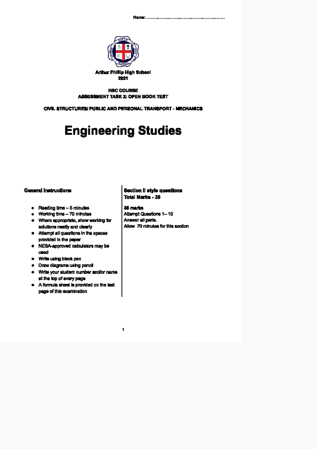 ENGO Trial Papers for Engineering Studies: Comprehensive Review - Studocu