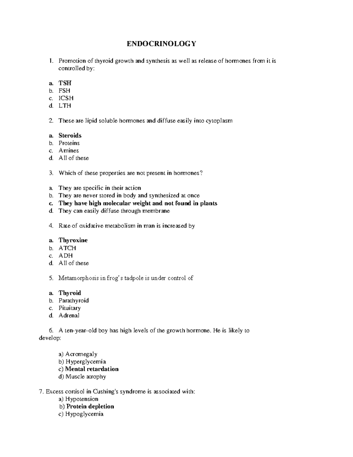 Endocrinology-1: Key Notes on Endocrine System Functions and Hormones ...
