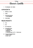 Klausur Zusammenfassung Genetik (Biologie) - Wichtigste Begriffe & Konzepte