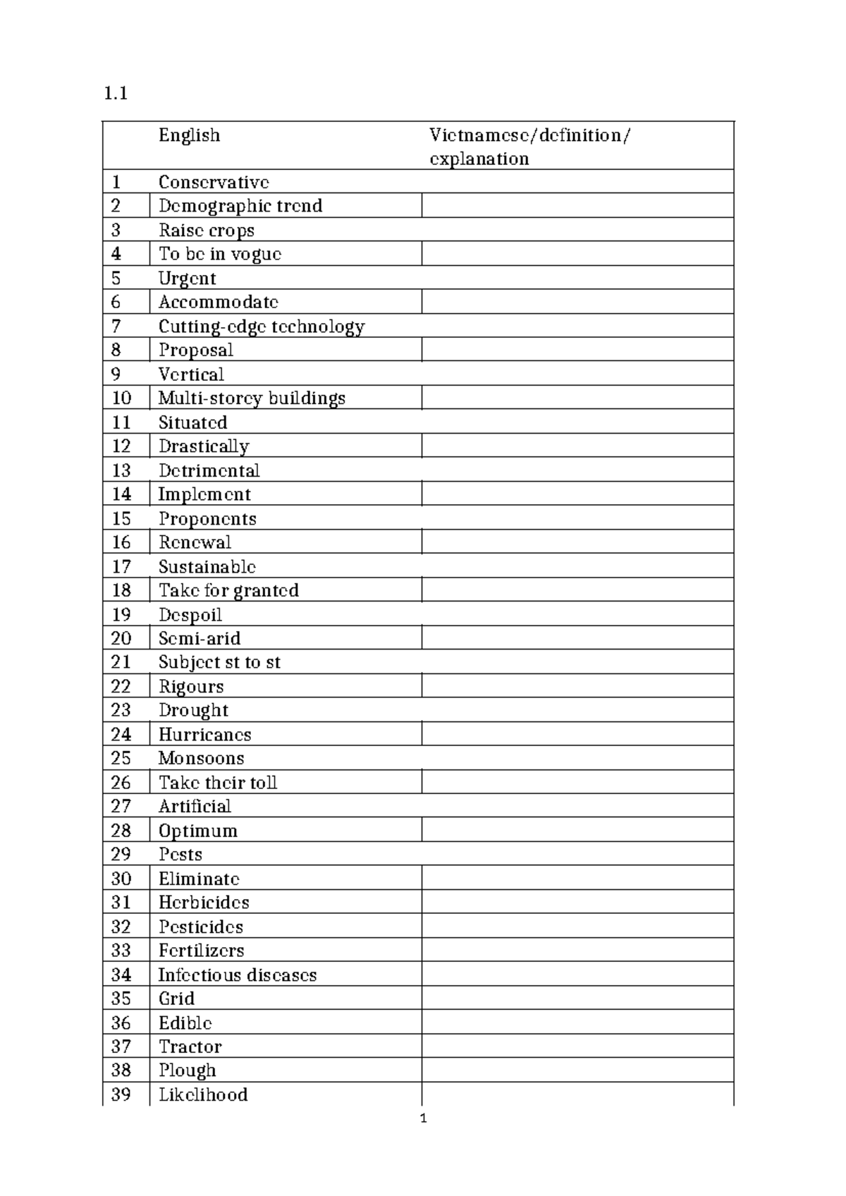 Cambridge 11 Vocabulary Study Guide: Key Terms and Concepts - Studocu