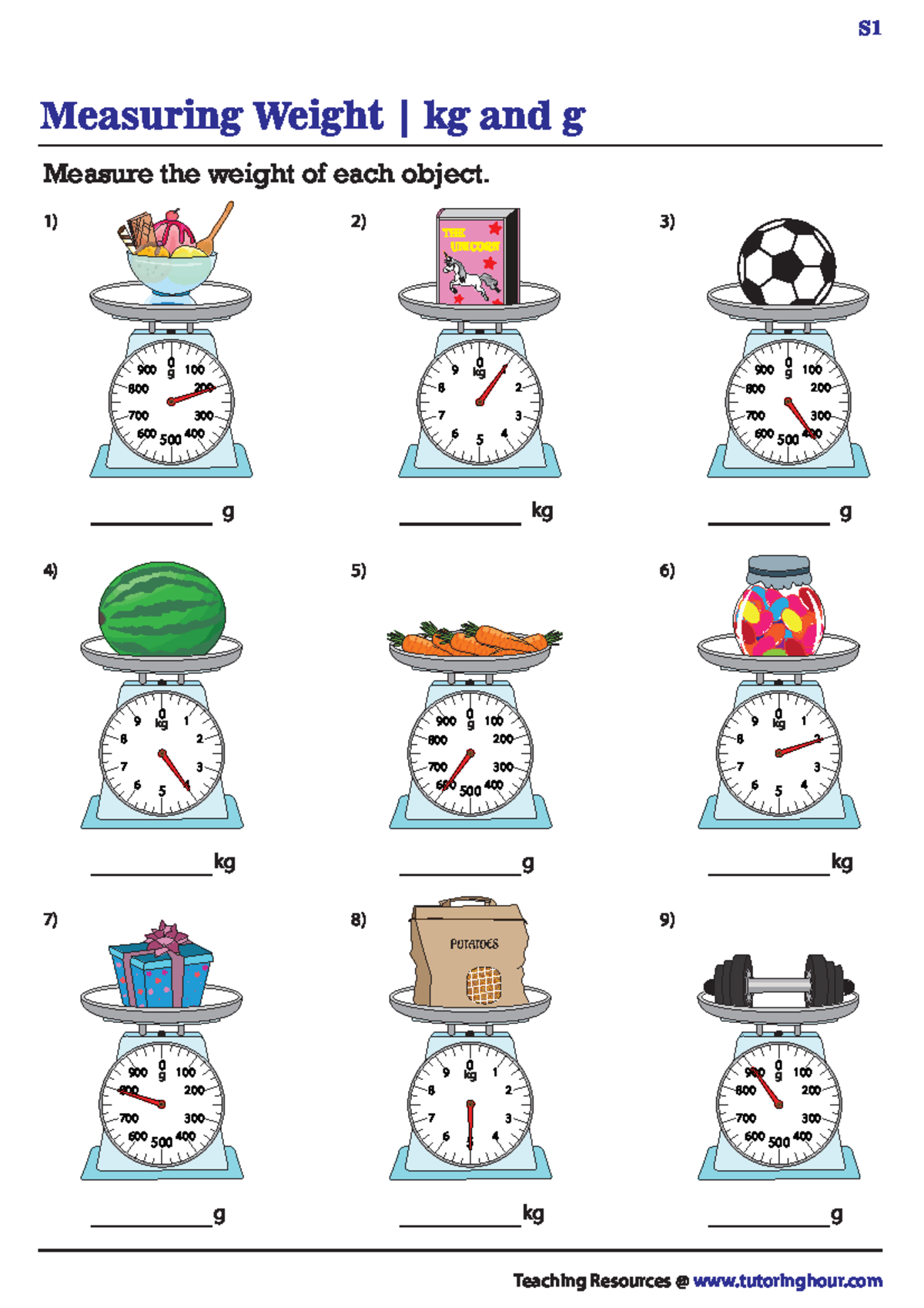 Weighing scales metric 1 - - Studocu