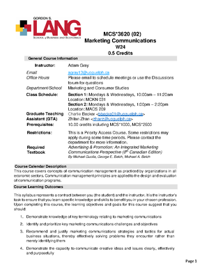 Chapter 1 Integrated marketing communication overview - Chapter 1 ...
