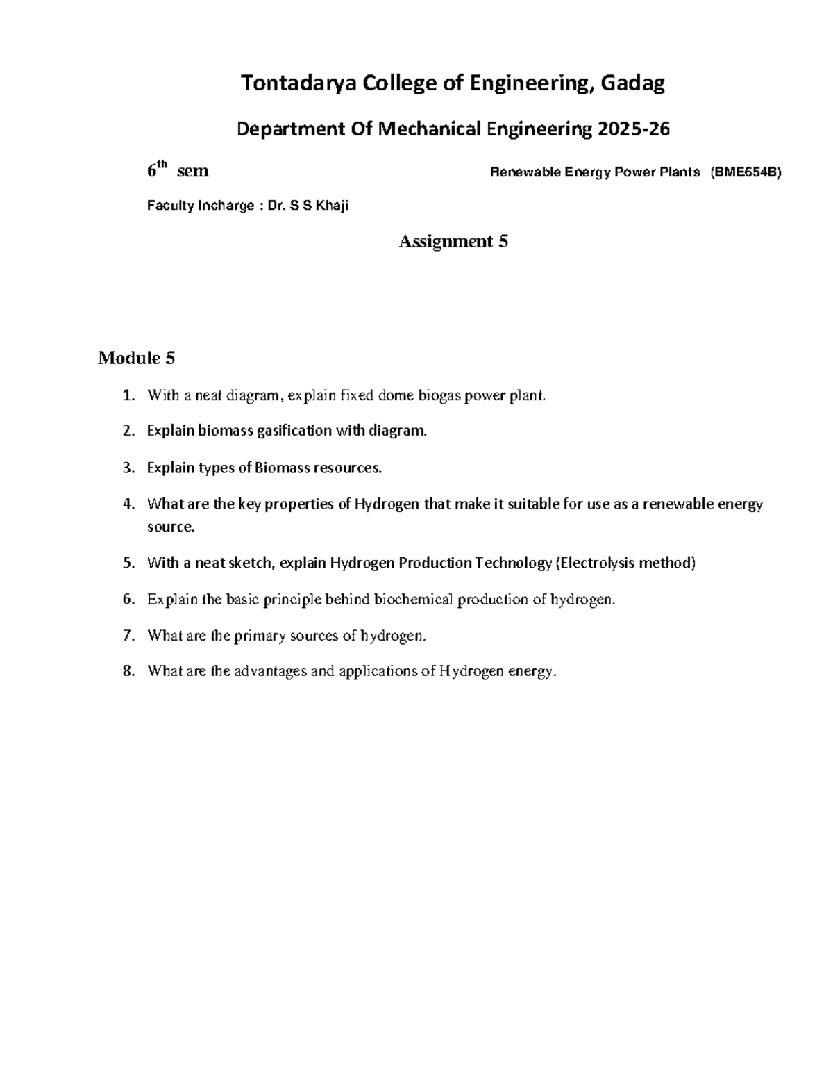 BME654B Assignment 5: Renewable Energy Power Plants Overview - Studocu
