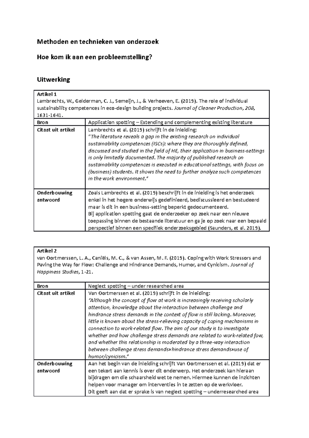 Taak 1.14 - Hoe kom ik aan een probleemstelling - Methoden en ...