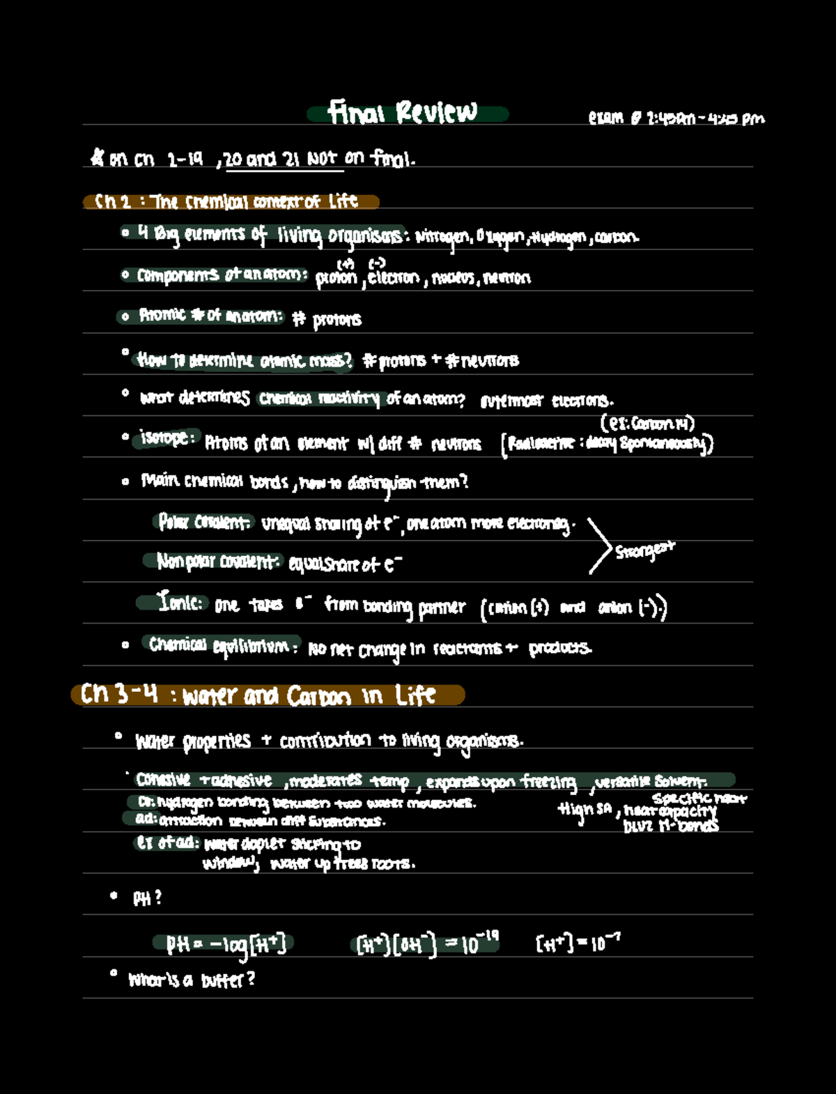 Final Exam Review: Chapters 1-8 Study Guide - Studocu