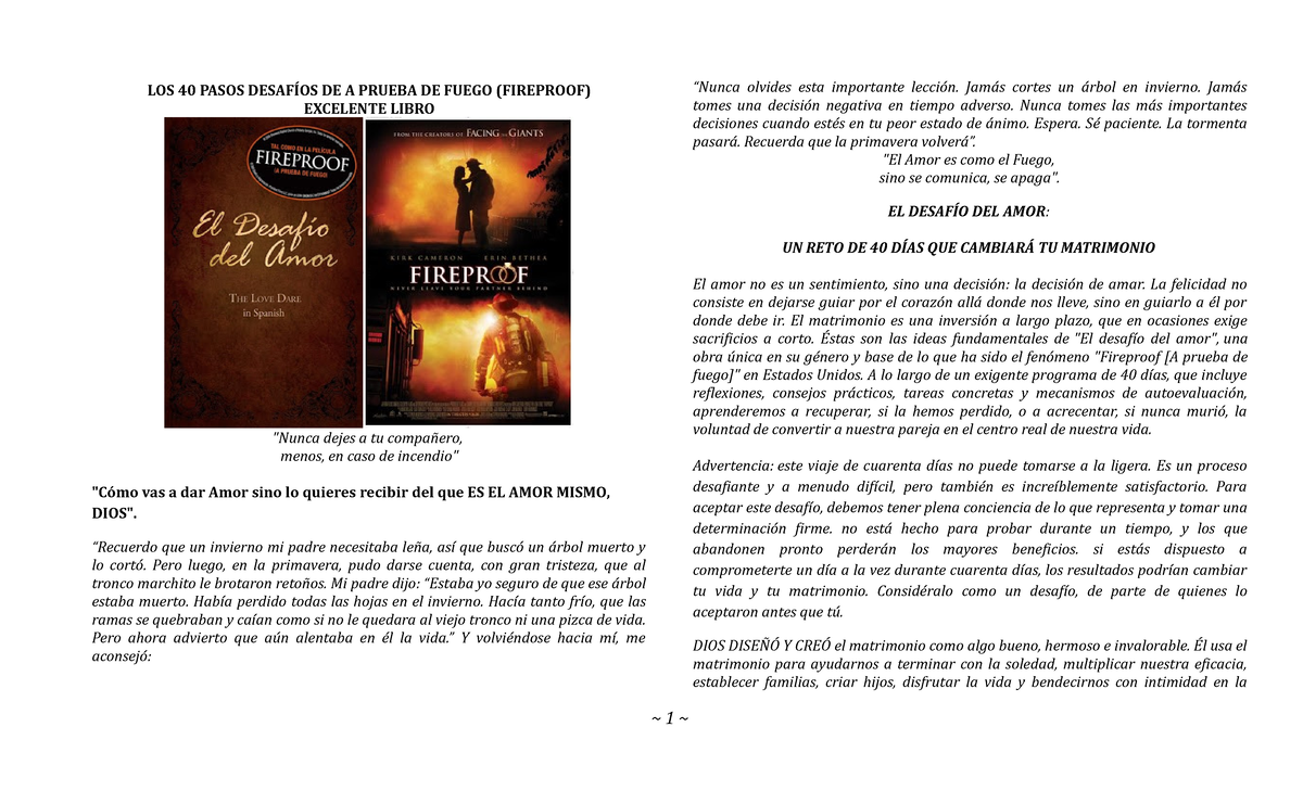 Libro 40 Dias A Prueba De Fuego Pdf