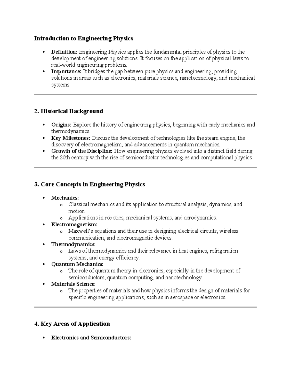 Engineering Physics - It focuses on the application of physical laws to ...