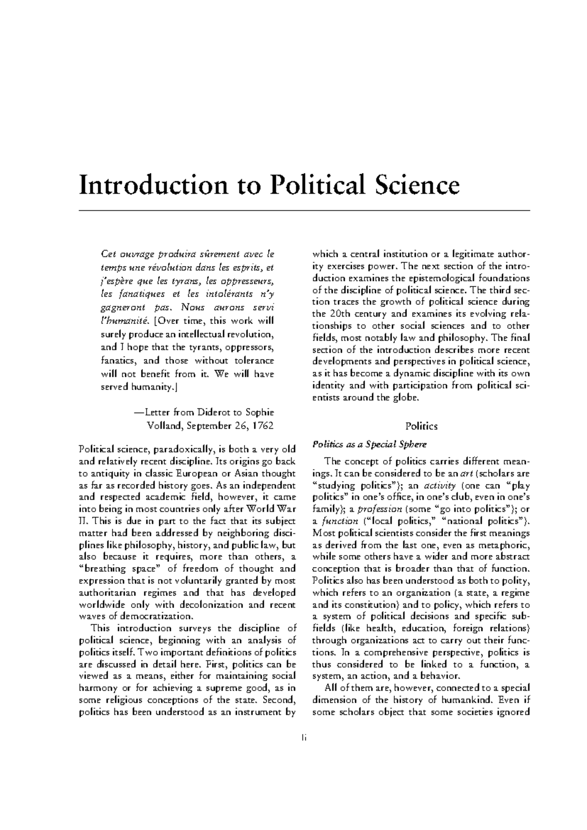 Introduction to Political Science: Key Concepts and Developments - Studocu
