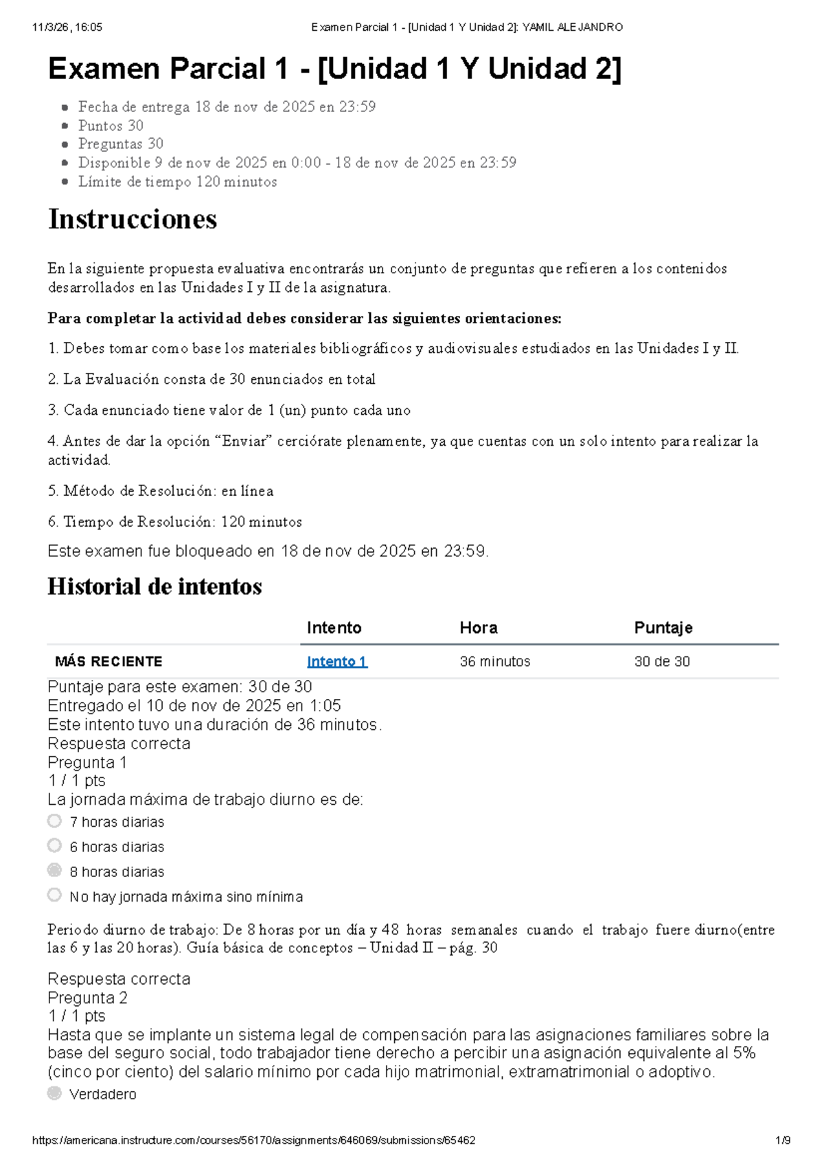 Examen Parcial 1 - Unidad I y II (16:05) - Studocu