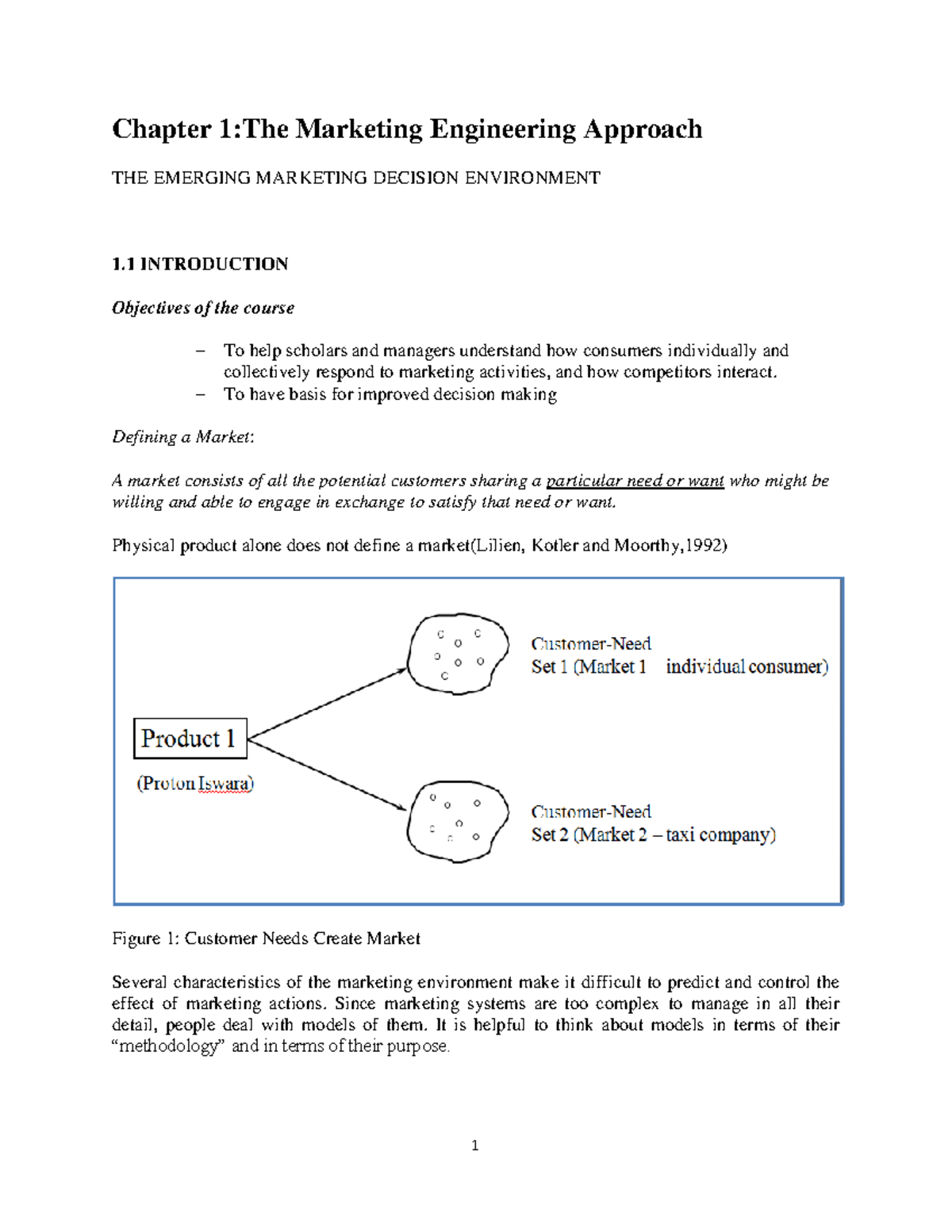 Chapter 1 - Introduction to Marketing Models in STA589 - Studocu