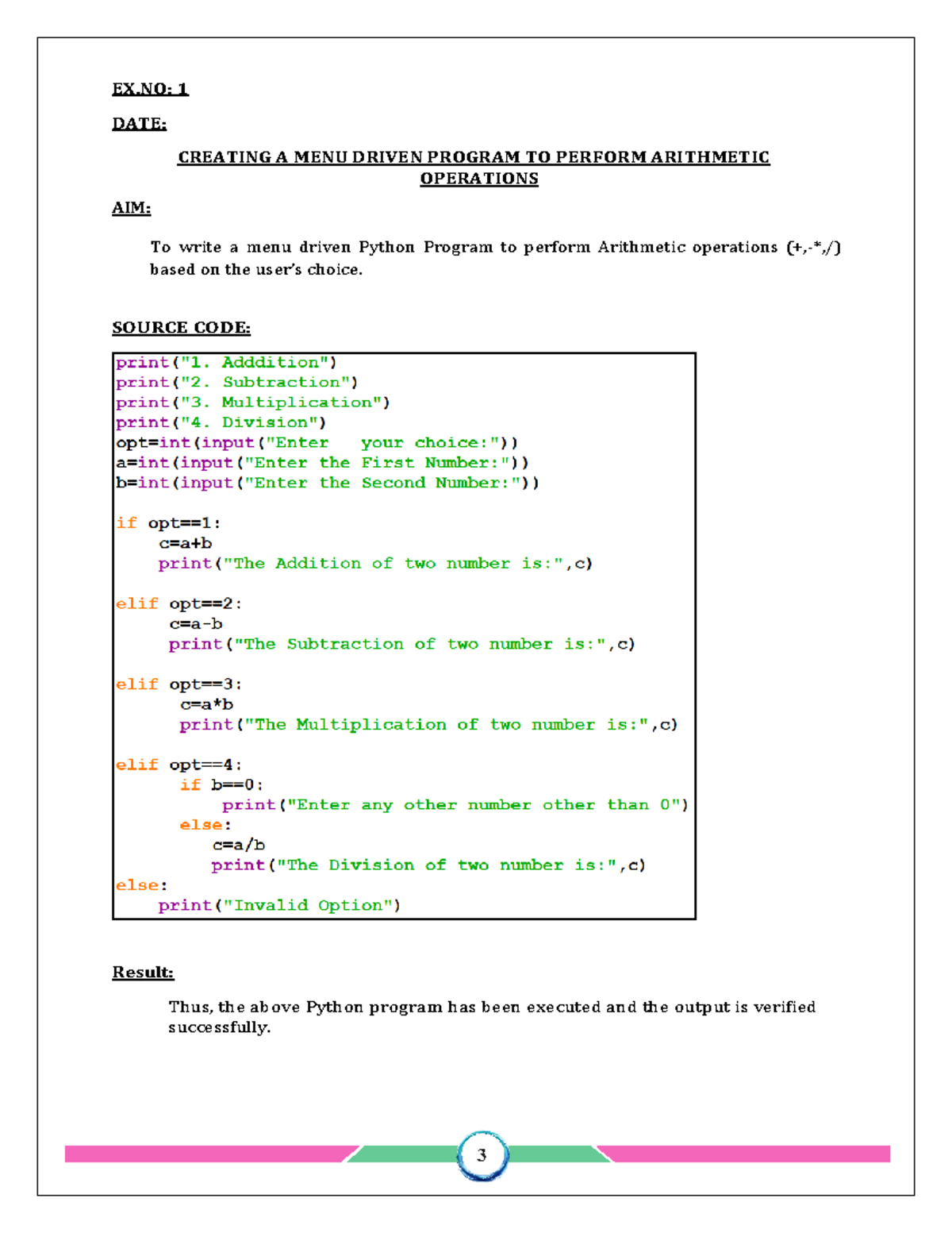 Class 12 CS Practical Programs: Python Solutions 2024-2025 - Studocu