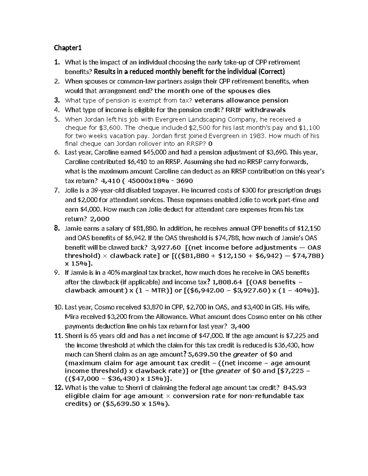 RIFP 2 Chapter 1-3 Review - Retirement Planning Insights - Studocu