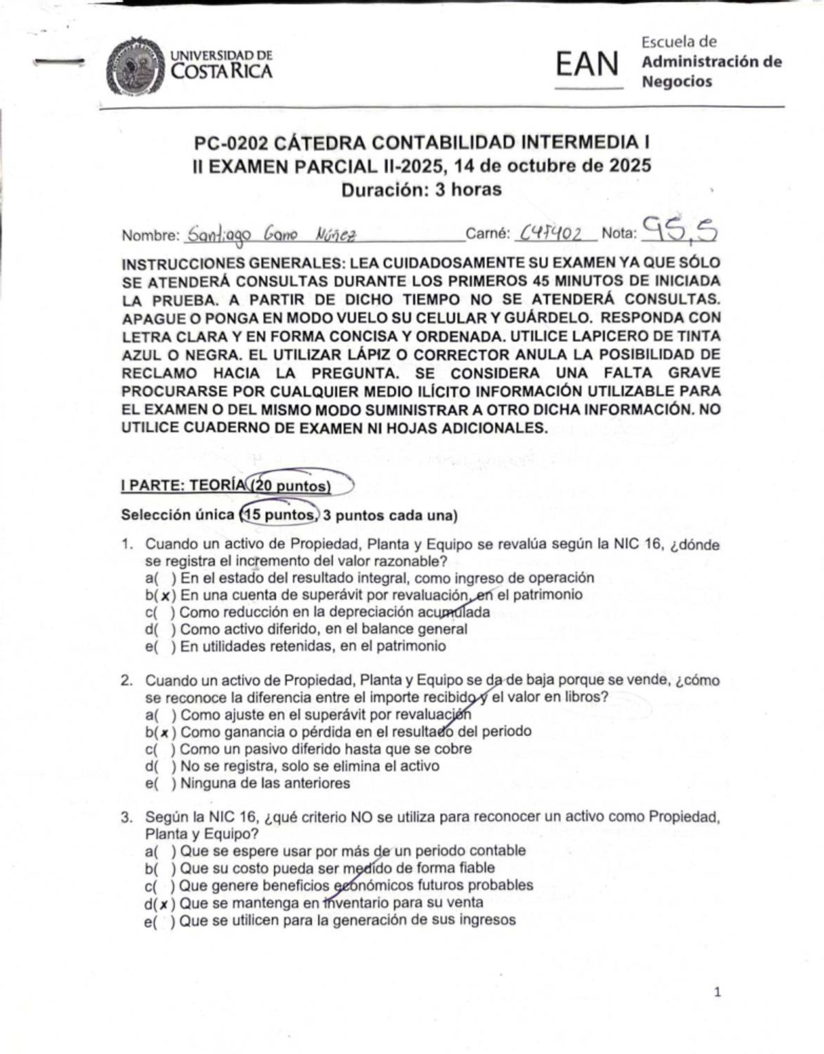 II Parcial PC0202 Cátedra Contabilidad Intermedia I 2025 - Studocu