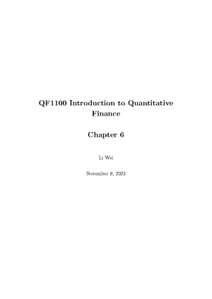 QF2104 Tutorial 1 Partial Solution - QF2104 Tutorial 1 Partial Solution ...