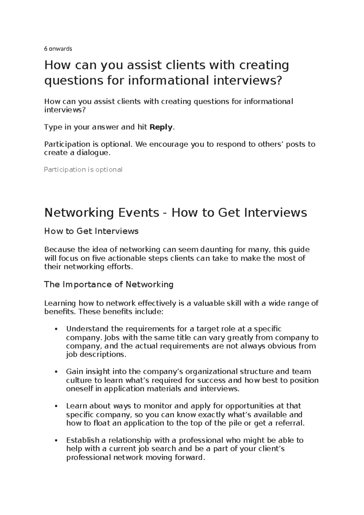 Networking Strategies for Informational Interviews: A Guide (Course ...