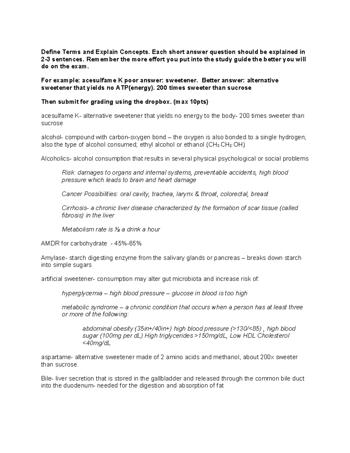 Exam 2 Study Guide - Important Terms & Concepts Review - Studocu