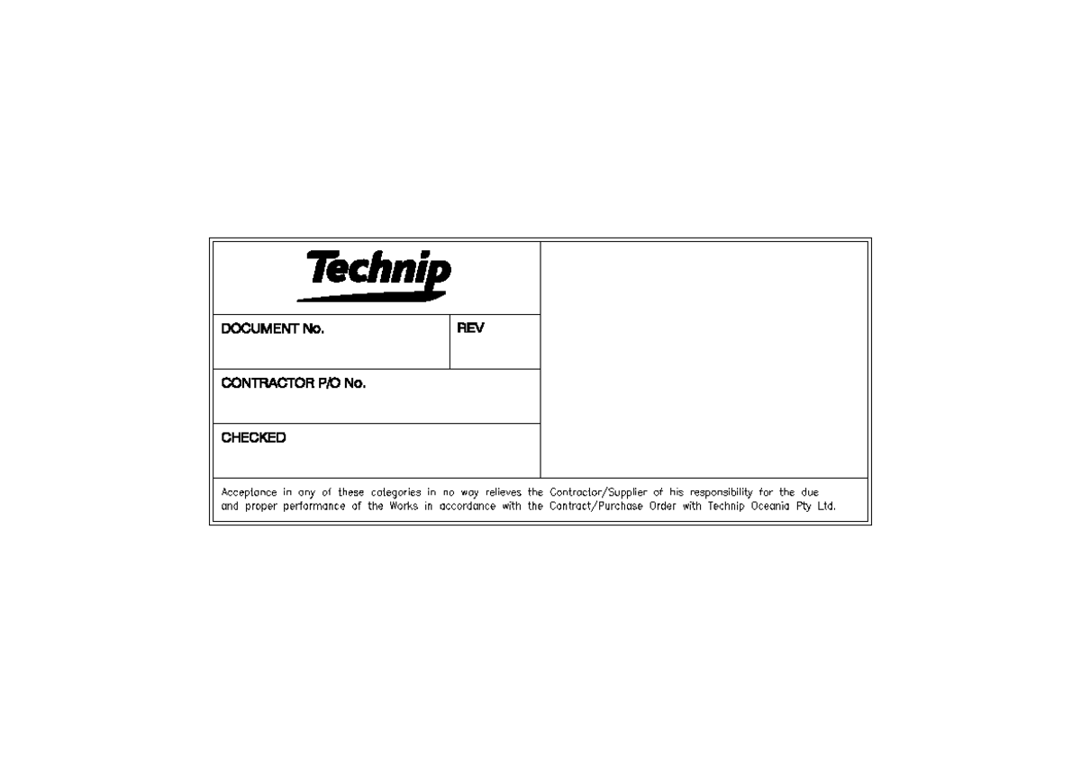 TPO Drawing Decal - Good - Teknik sipil - Technip DOCUMENT No. REV ...