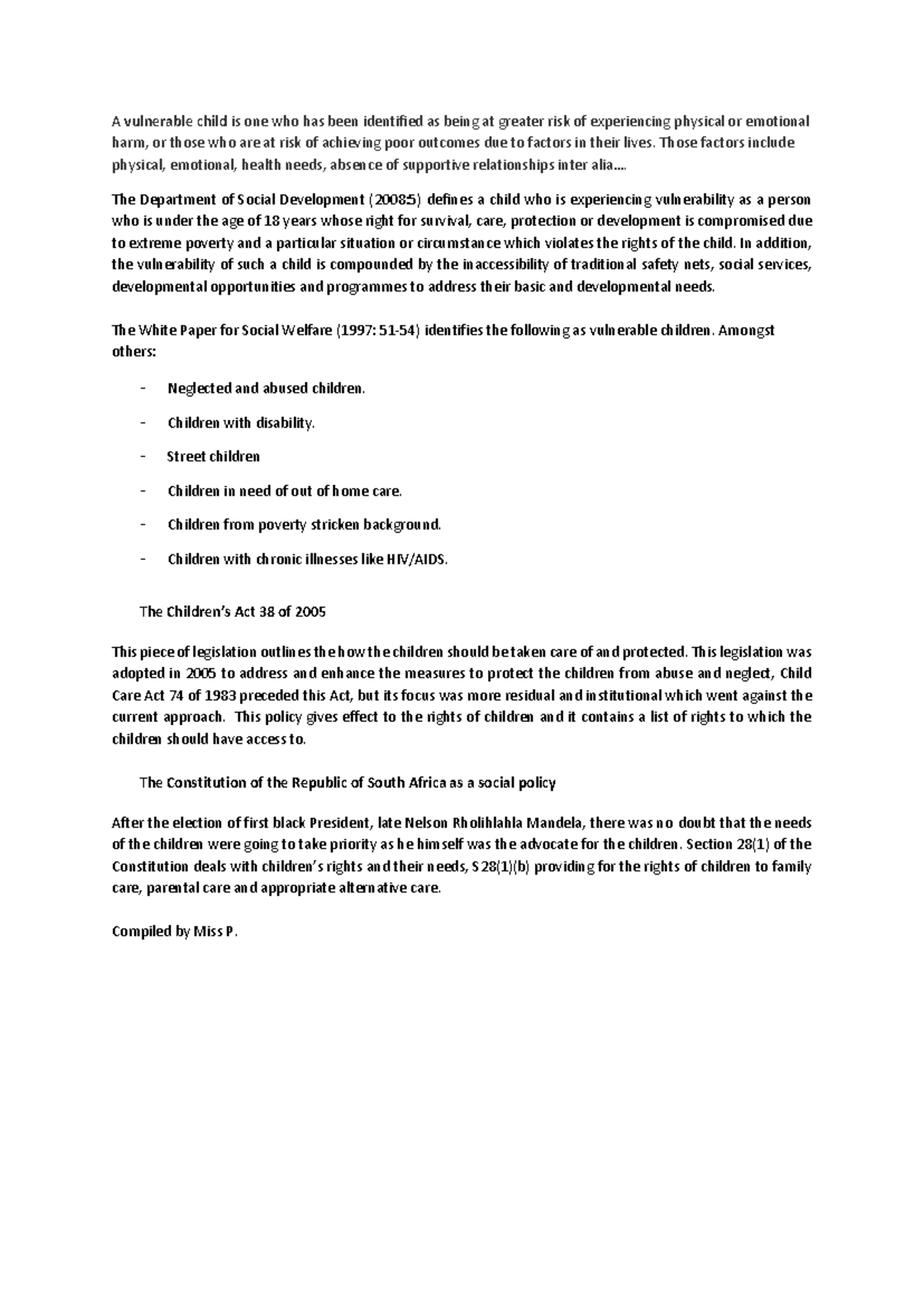 Understanding Vulnerable Children: Risks, Rights, and Welfare Policies ...