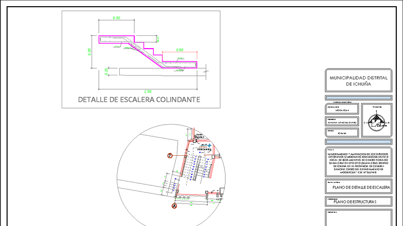 Plano de Detalle de Escalera Colindante - MUNICIPALIDAD ICHUÑA - Studocu