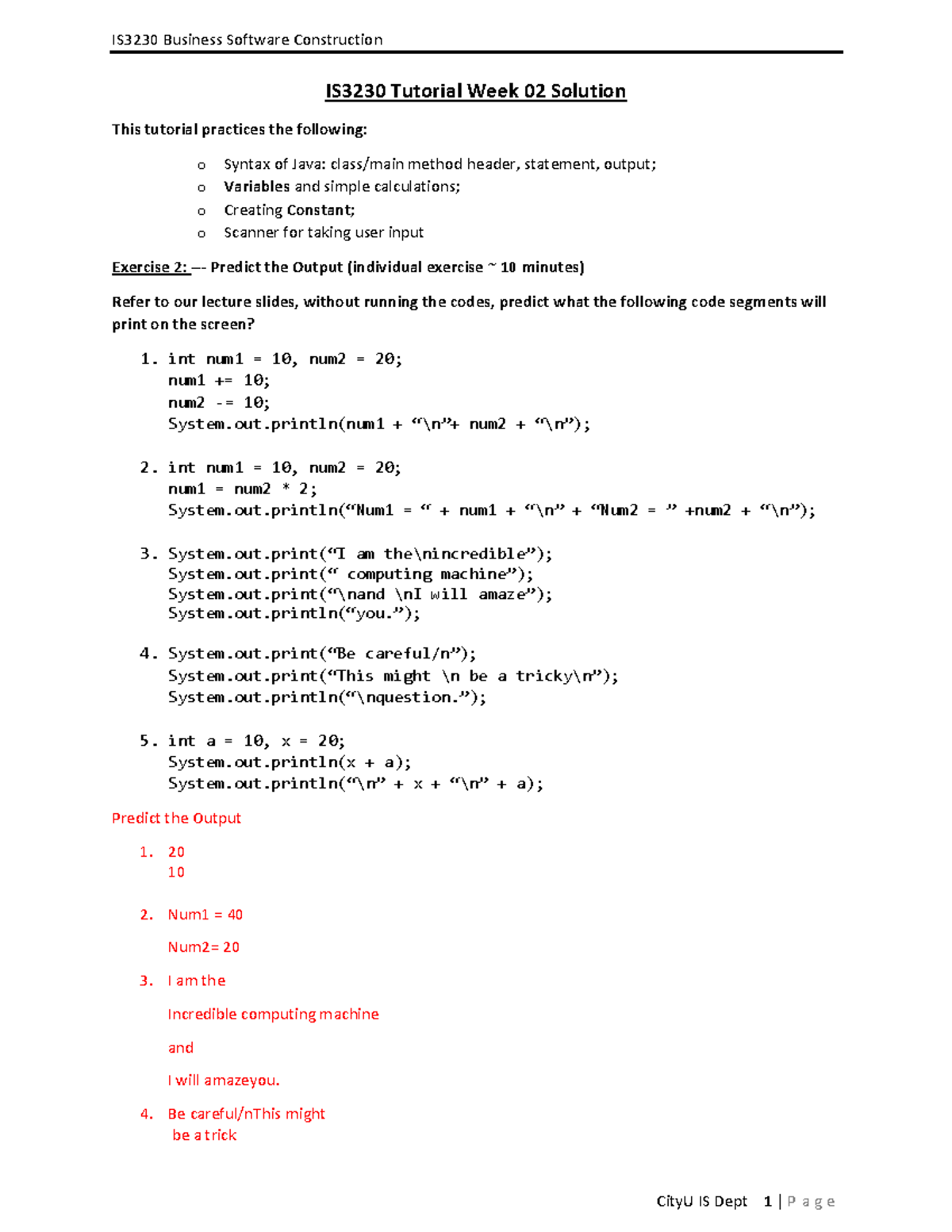 IS3230 Tutorial Week 02 Solution - IS3230 Tutorial Week 02 Solution ...