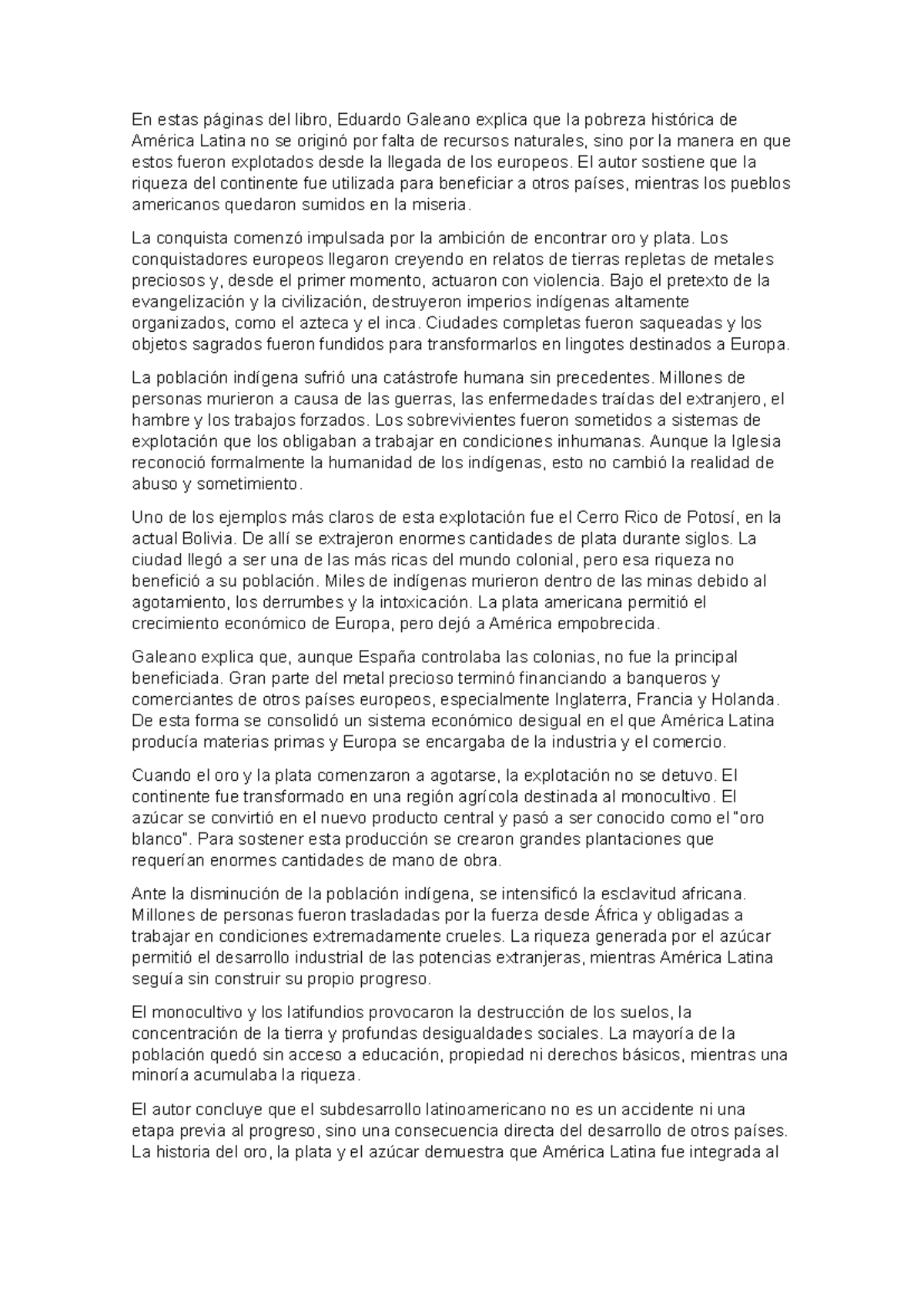 Resumen 1: La Fiebre de Oro en América Latina (Pág. 27-100) - Studocu