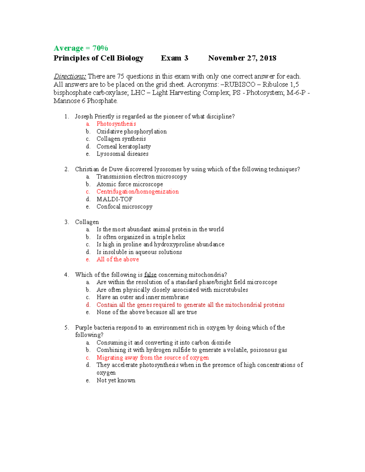2018 F BIOL 311 Exam 3 Study Guide and Practice Questions - Studocu
