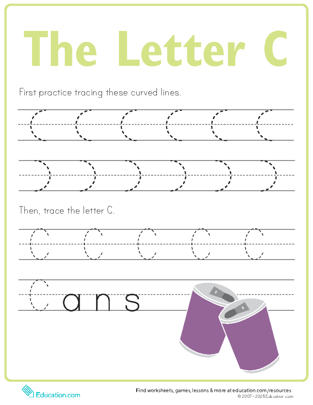 Practice tracing c prek - Gen ED 1 - First practice tracing these ...