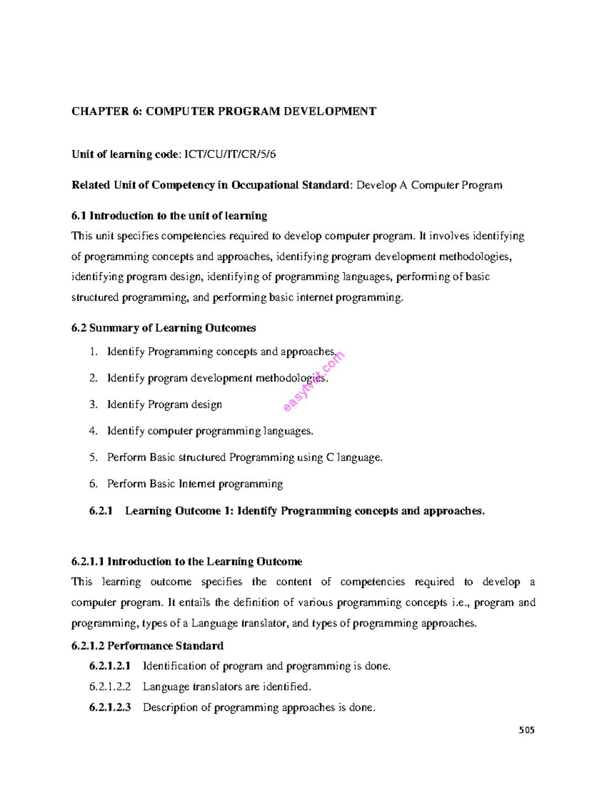 Computer Program Development - ICT/CU/IT/CR/5/ Lecture Notes - Studocu