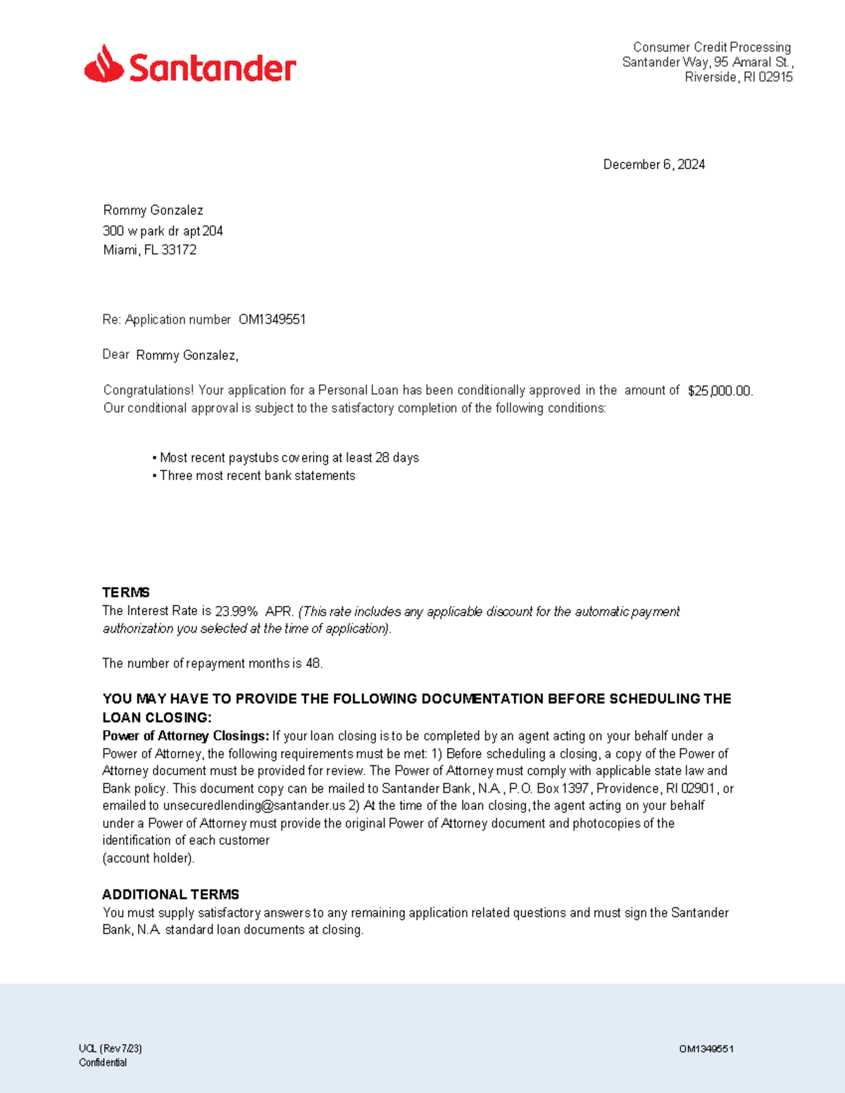 OM1349551 Personal Loan Terms & Conditions - UCL (Rev 7/23) - Studocu