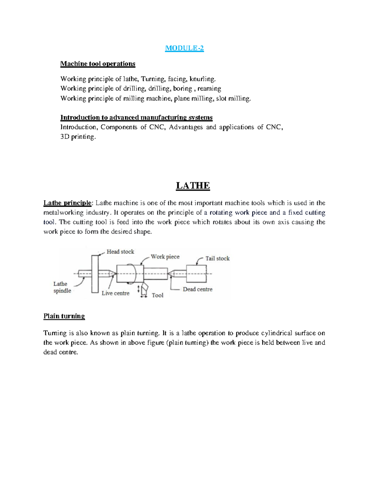 EME 202: Machine Tool Operations and CNC Systems Overview - Studocu