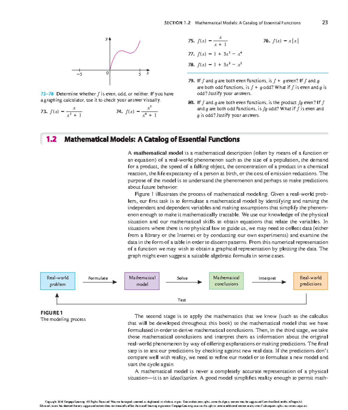 Mathh CH1-2 - math work - ####### SECTION 1 Mathematical Models: A ...