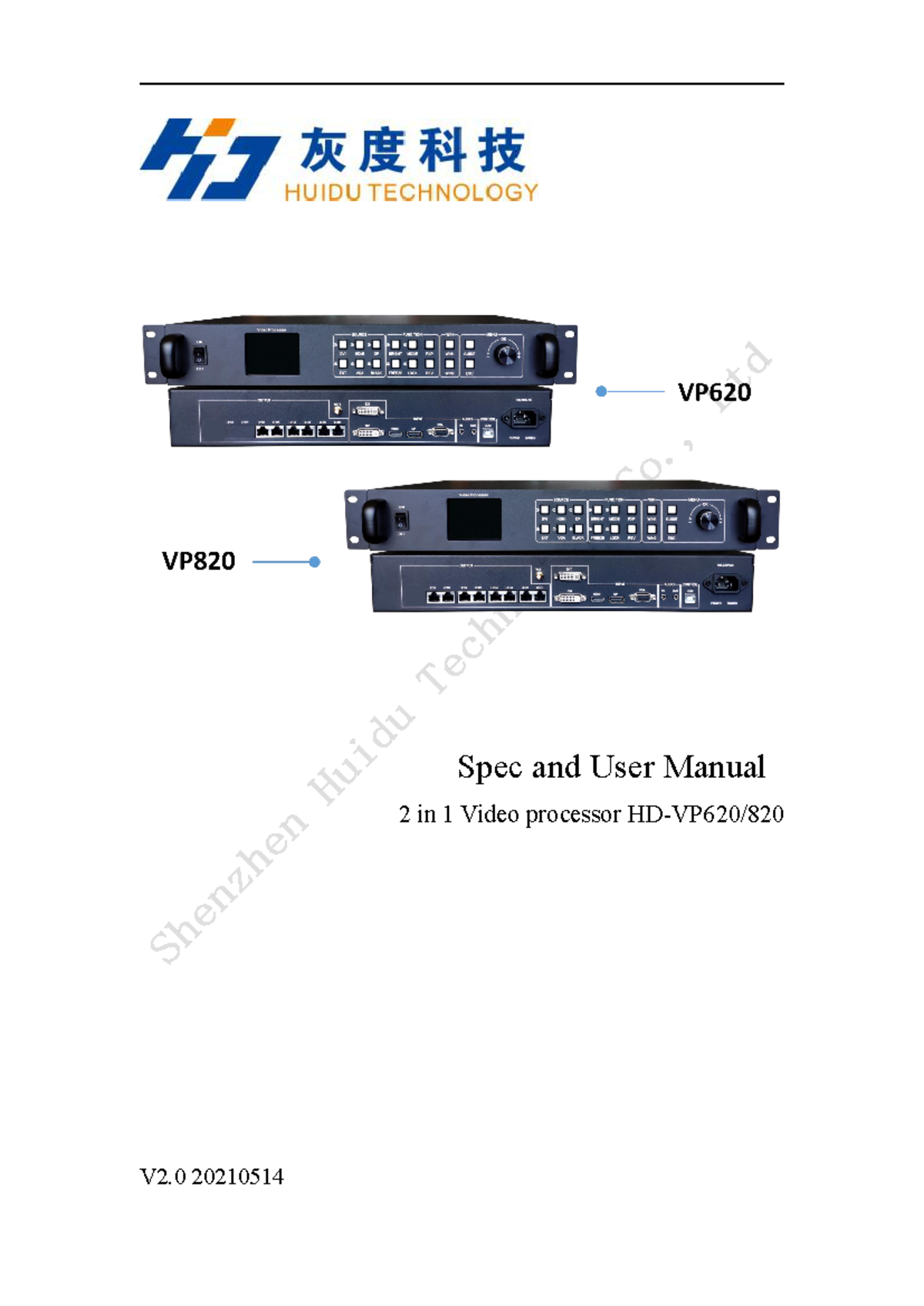 HD-VP620 & VP820 User Manual & Specifications Overview - Studocu