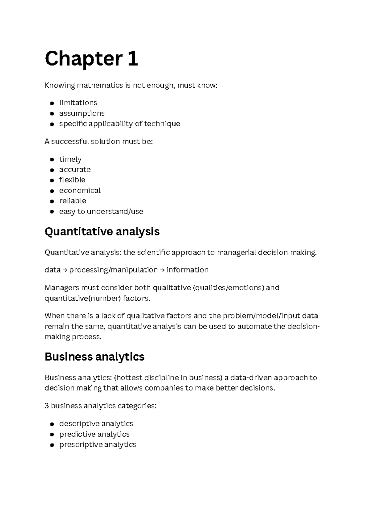 CMPG 312 SU 1 - Quantitative Analysis & Business Analytics Overview ...