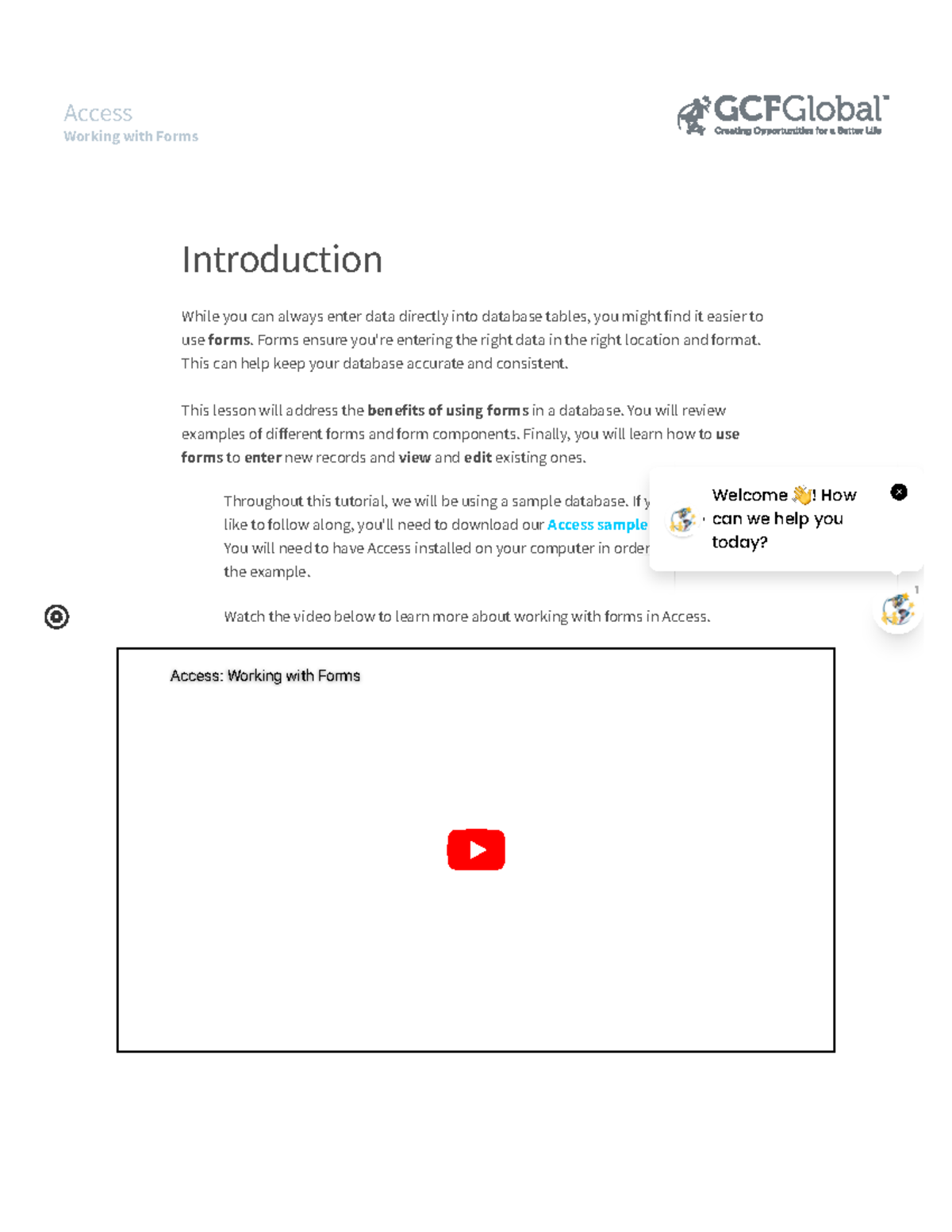 Access- Working with Forms - Access Working with Forms Introduction ...