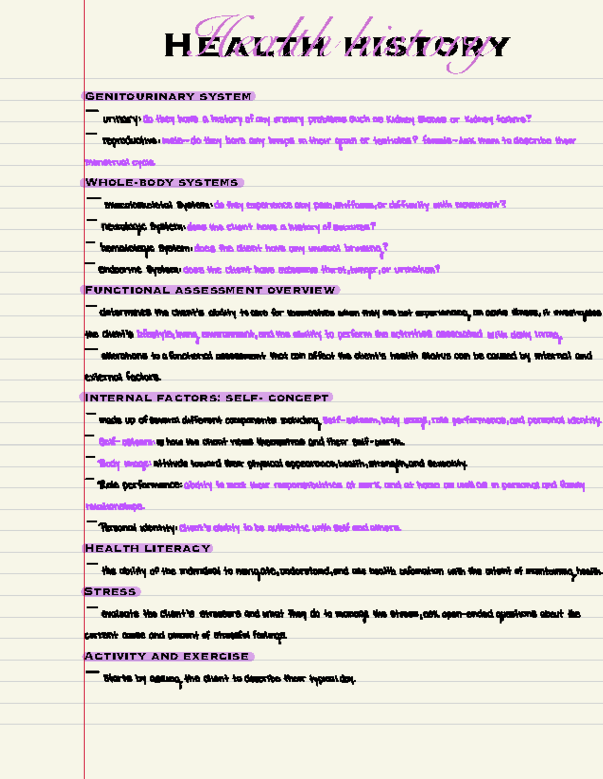 Health Assessment Overview: Evaluating Client Functional Status ...