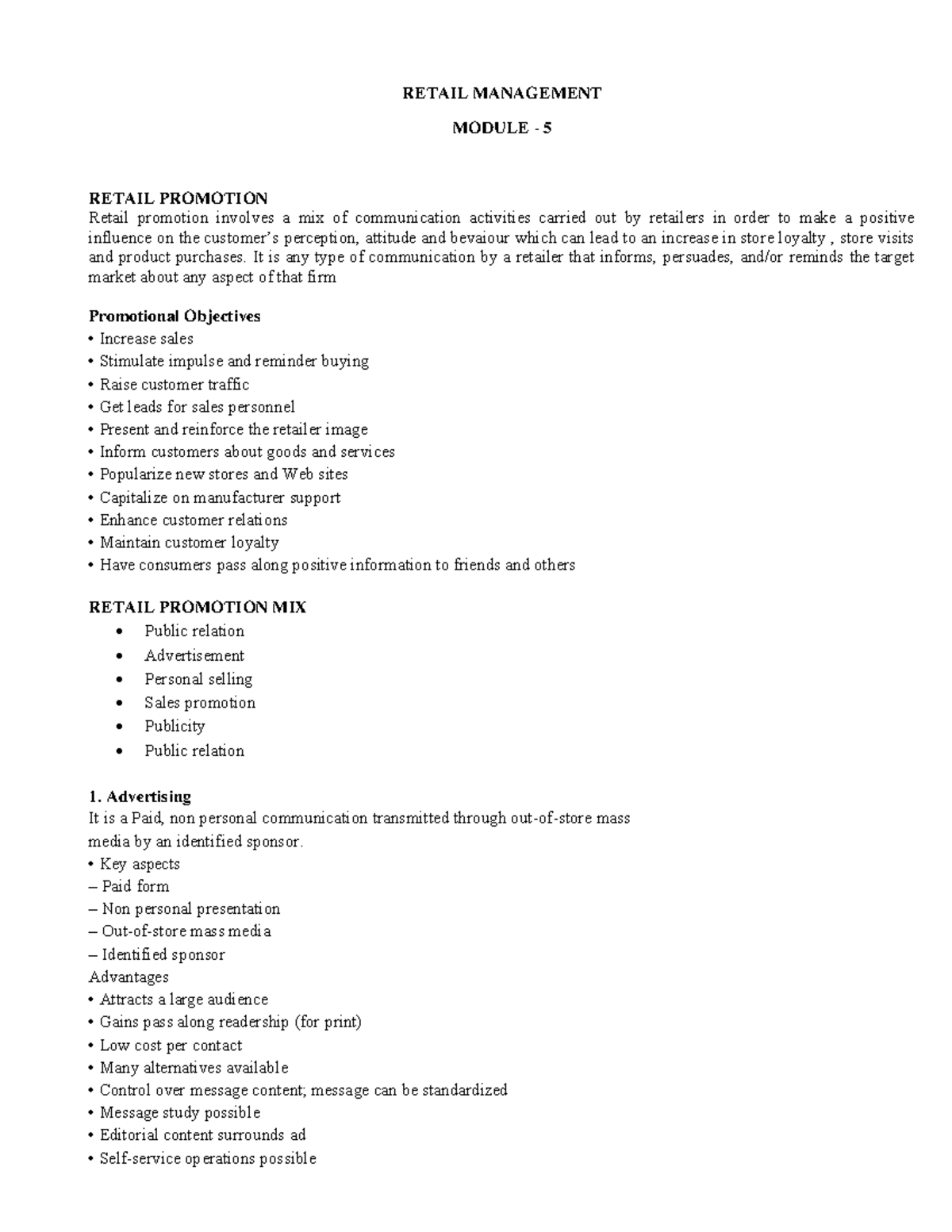 Retail Management Module 5: Understanding Retail Promotion Strategies ...