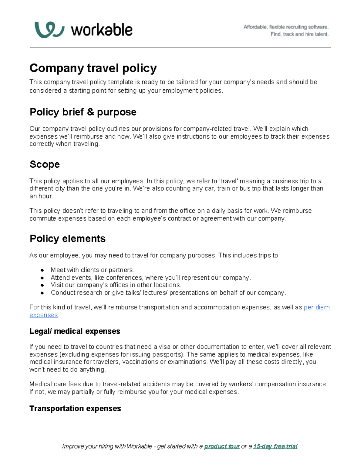 Company-travel-policy - Company travel policy This company travel ...