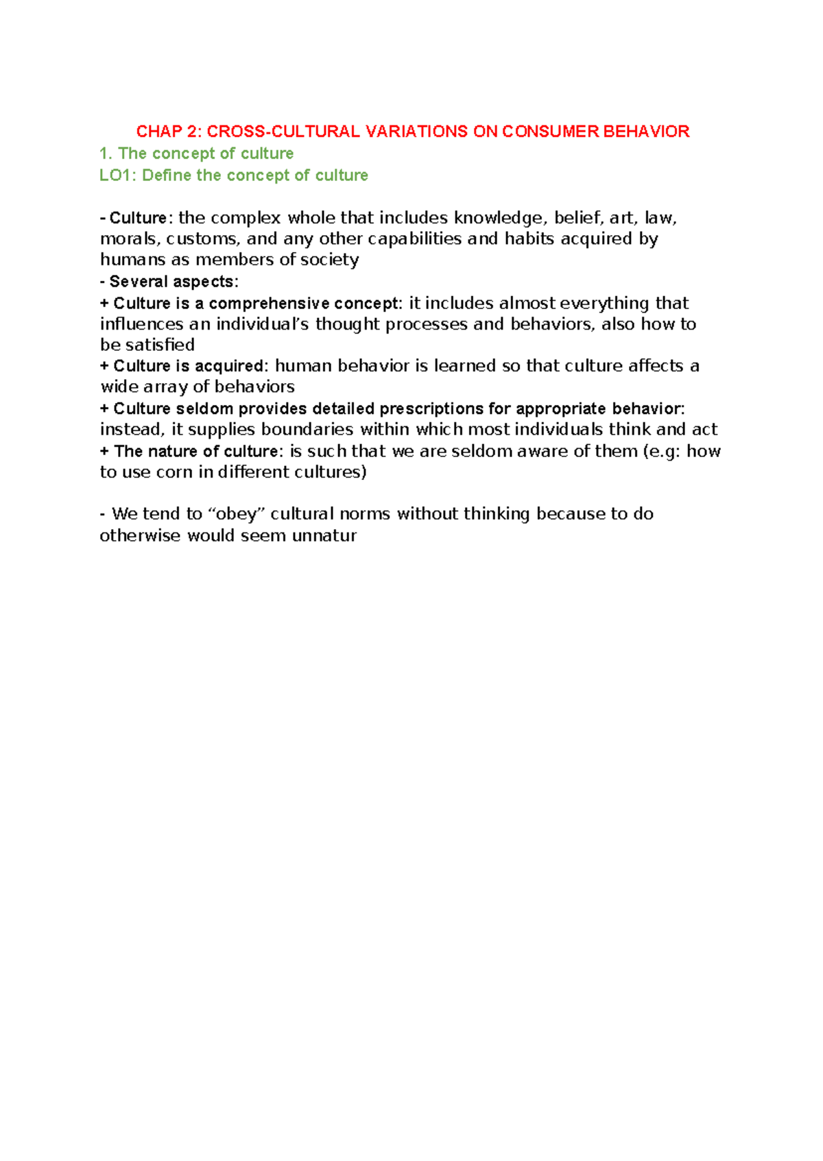 CHAP 2: Variations on Consumer Behavior - Final Exam Notes (CB) - Studocu