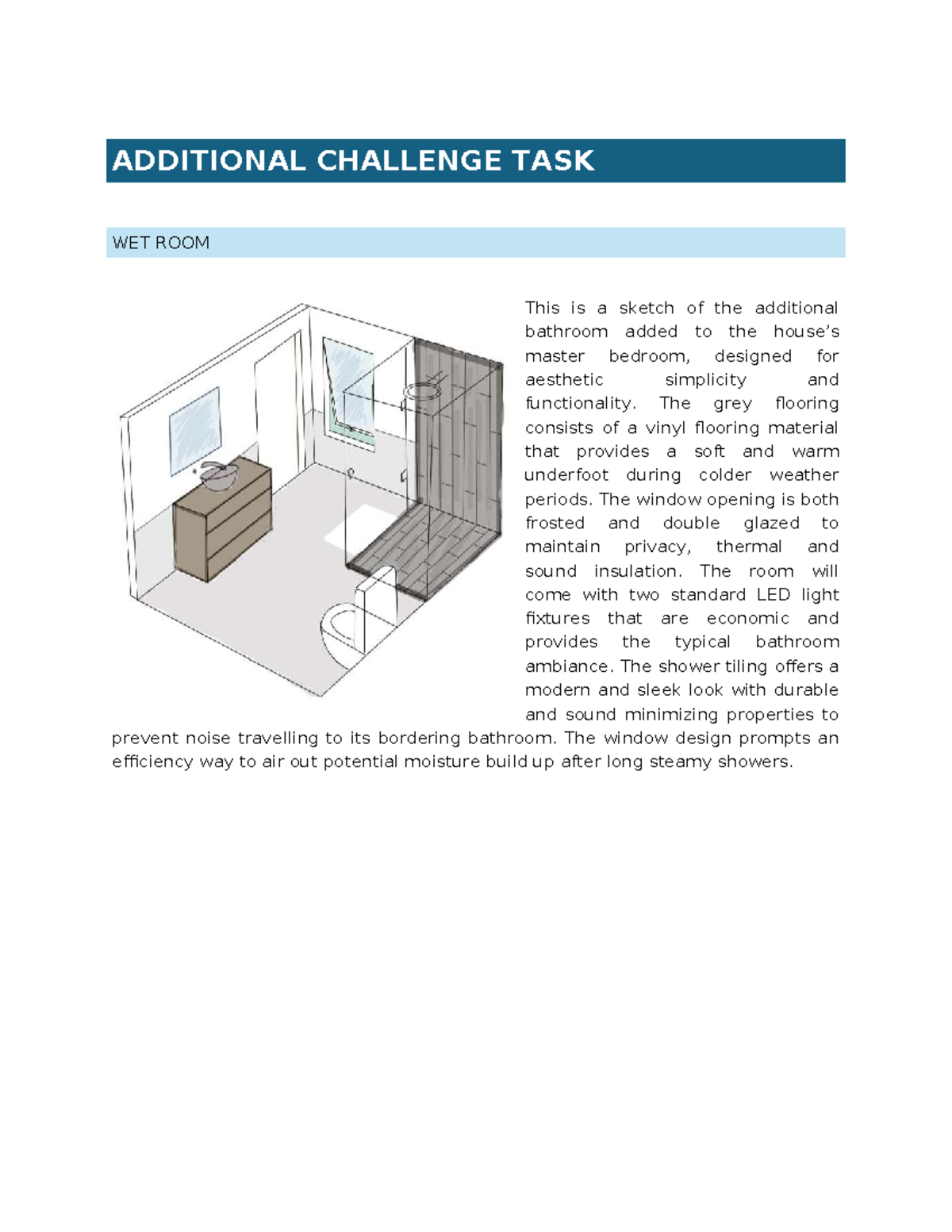 CVEN2000 Assignment: Additional Challenge Task - Wet Room Design - Studocu