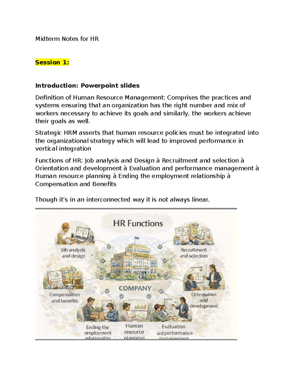 HRM Midterm Notes: Key Concepts and Employment Law Overview - Studocu