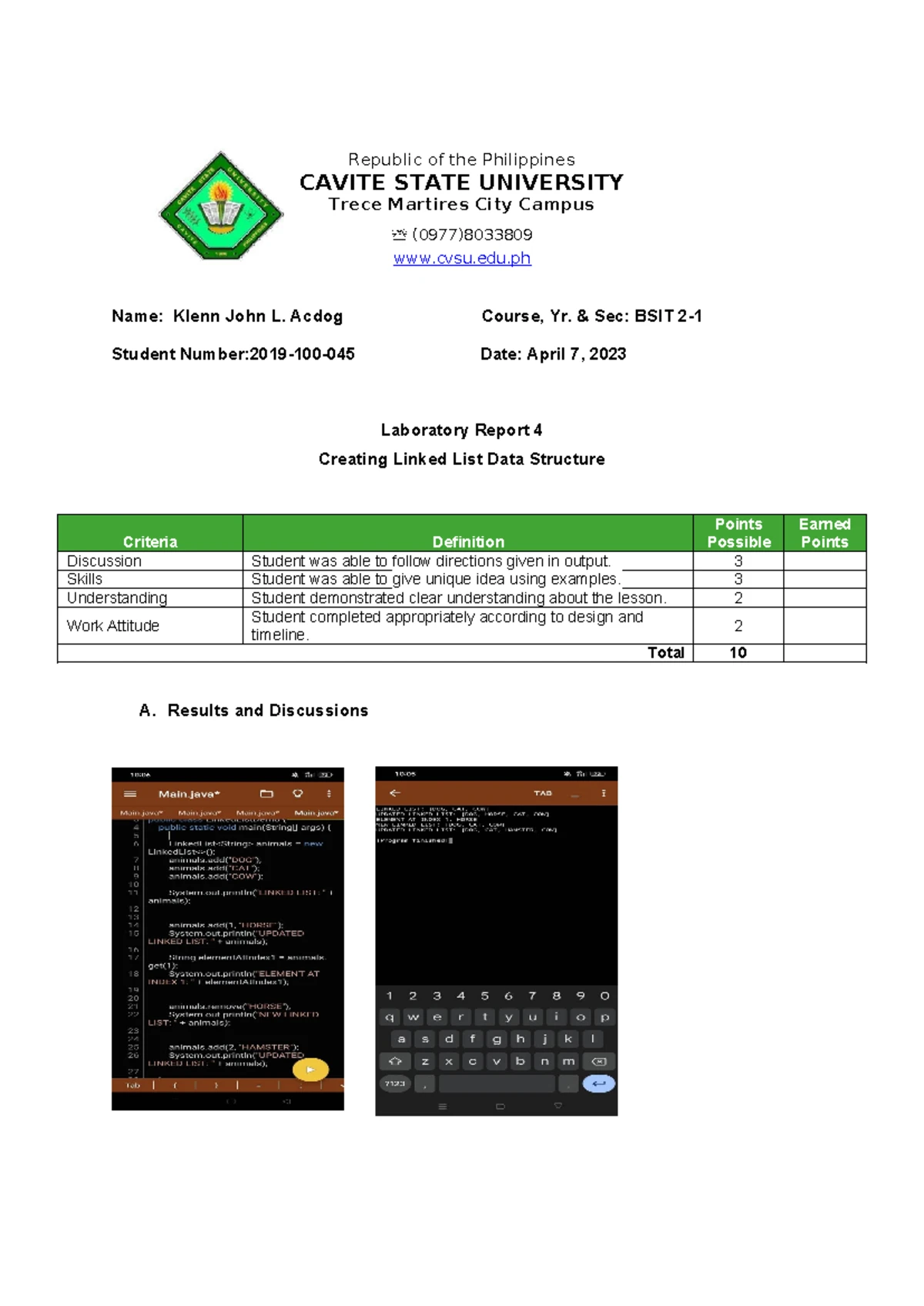 Laboratory Exercise 2 - Creating Array Data Structure Documentation ...