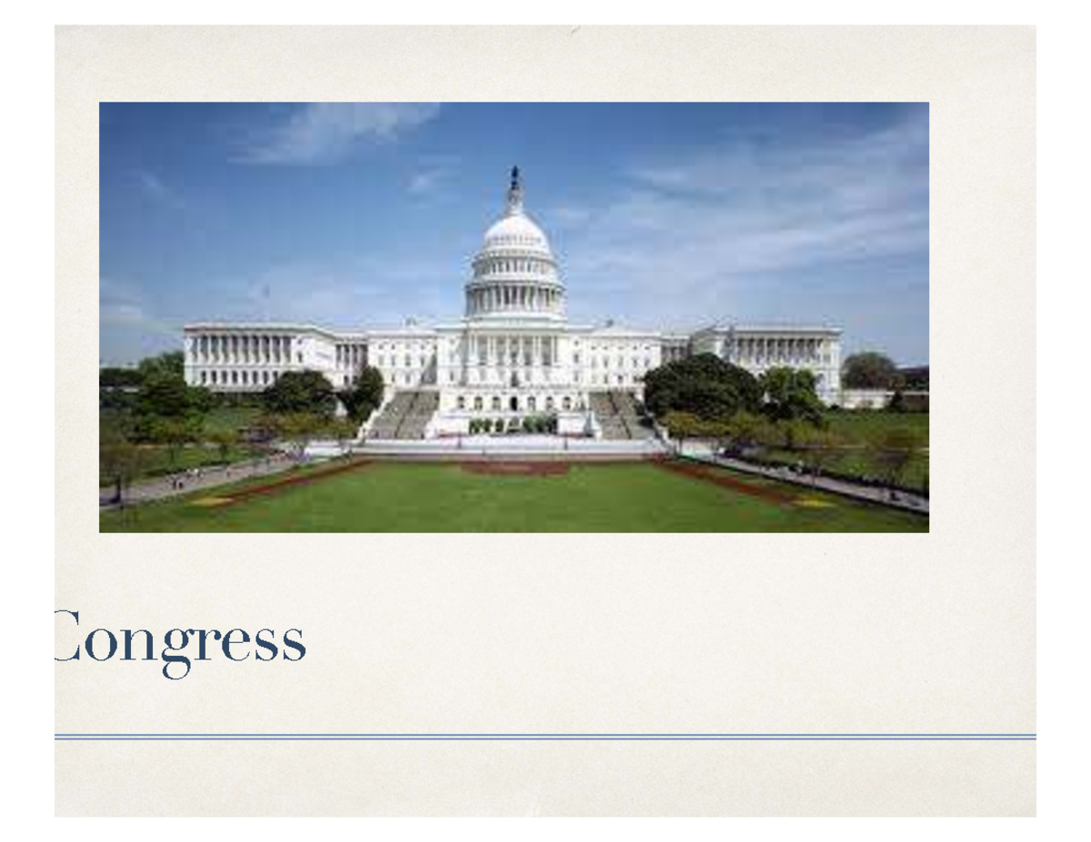 Congress: Structure, Functions, and Influences - CH 11 Notes - Studocu